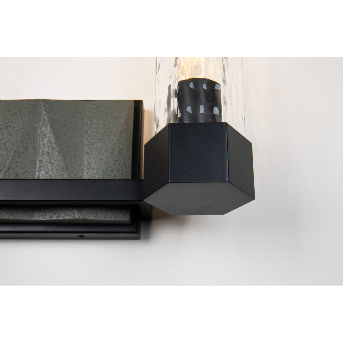 Navarre 2 Light 14 inch Black+Grey Bath Light Wall Light
